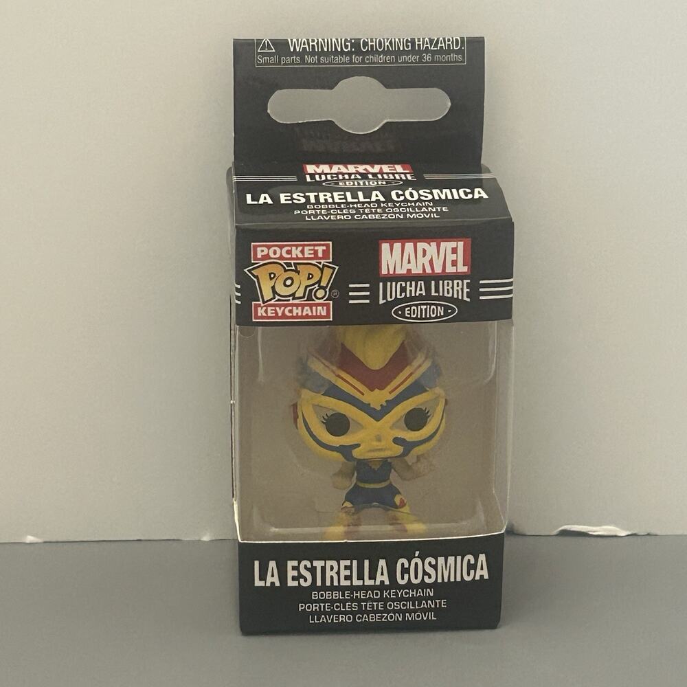 Funko Pocket Pop Keychain La Estrella Cosmica Marvel Lucha Libra Edition